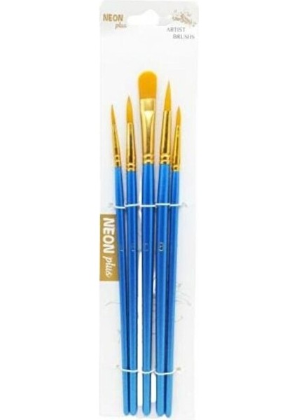 Guaj & Sulu Boya & Akrilik & Yağlı Boya Ince Detay Için Fırça Seti 5'li