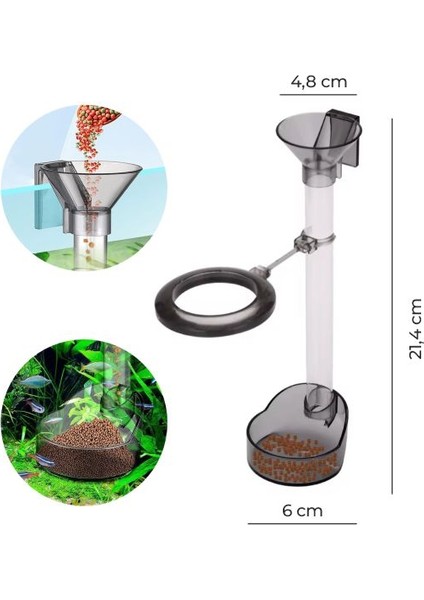 Drnds Akvaryum Yemleme Tüpü 21-37,6 cm Ayarlı