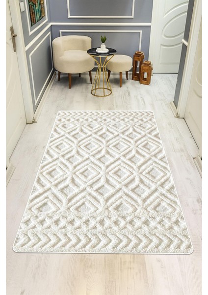 Modern Desenli Dijital Baskı Kaymaz Taban Halı H0206