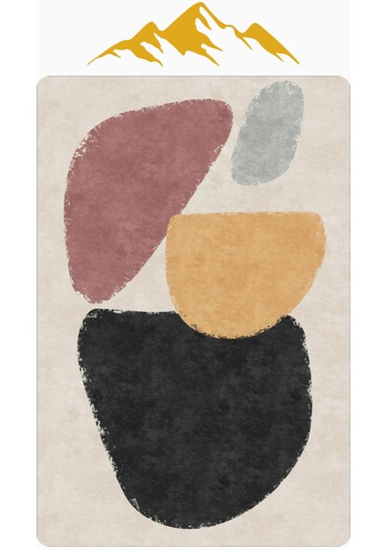 Modern Desenli Dijital Baskı Kaymaz Taban Halı H0292 modelleri