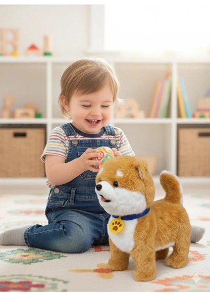 Uzaktan Kumandalı Sesli Müzikli Havlayan Yürüyen Ses Tekrar Etme Özellikli 30 cm Peluş Köpek fırsatları