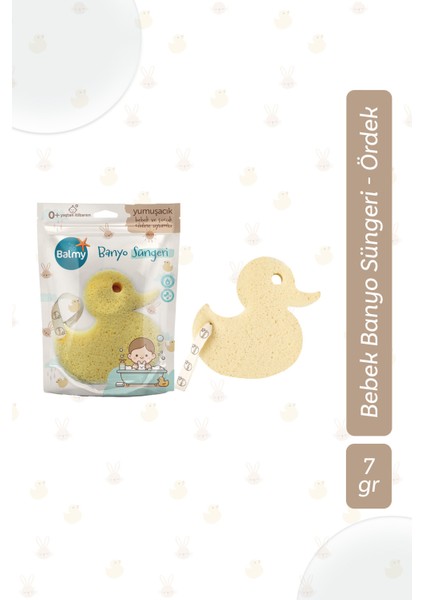 Bebek Banyo Süngeri Seti - Ördek & Tavşan fiyatları