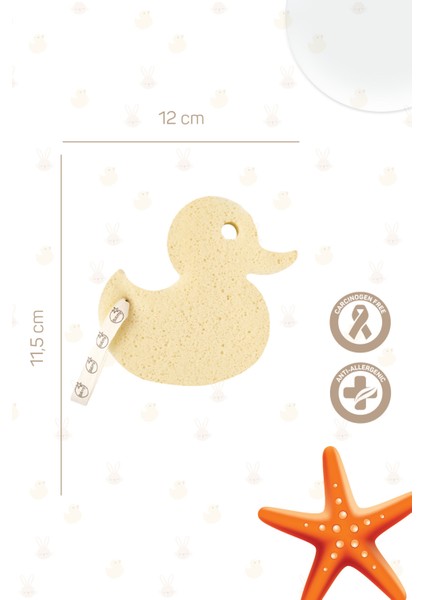 Bebek Banyo Süngeri Seti - Ördek & Tavşan indirimleri