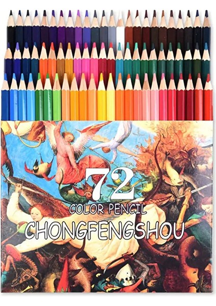 Profesyonel Color Pencil Artist Kuru Boya Kalem Seti 72 Renk Tüm Renkler Yumuşak Çekirdekli Çizim