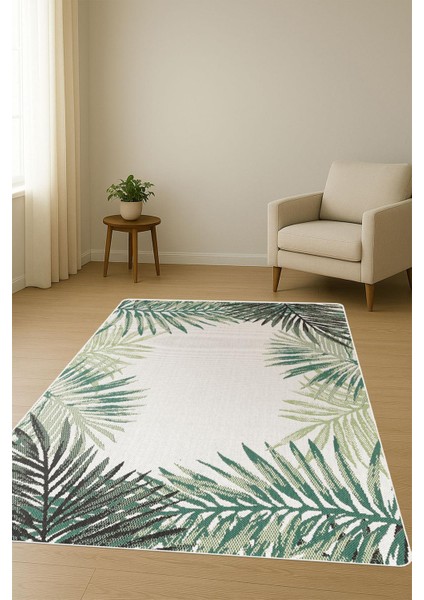 Modern Yaprak Desenli Dijital Baskı Kaymaz Taban Halı H0285 fiyatları