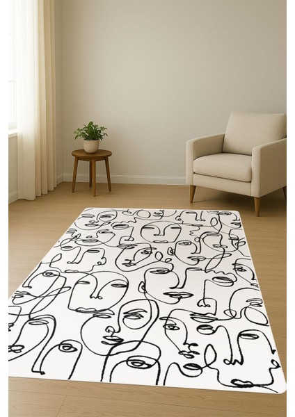 Modern Desenli Dijital Baskı Kaymaz Taban Halı H1124 fiyatları