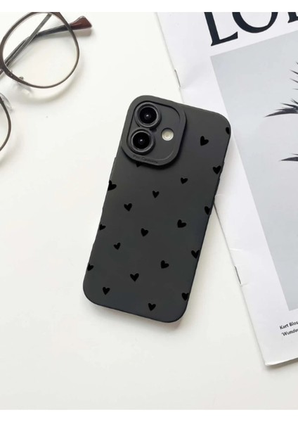 Iphone 17 Uyumlu Kılıf Mat Siyah Kalp Desenli Darbelere Dayanıklı Yumuşak Kamera Korumalı Kapak fırsatları