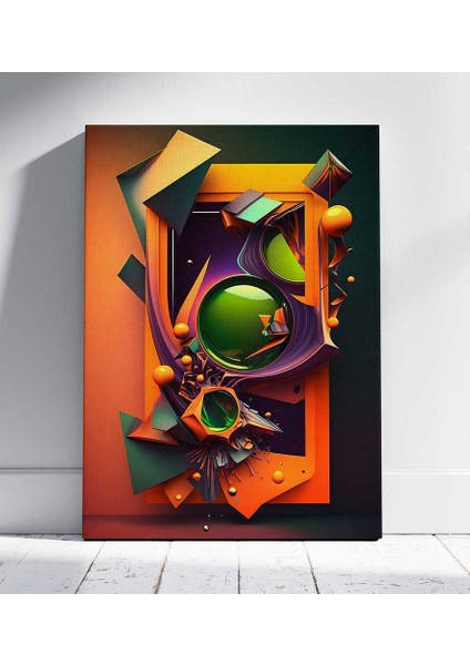 Canlı Akışkan Küreler Kanvas Tablo Duvar Resim