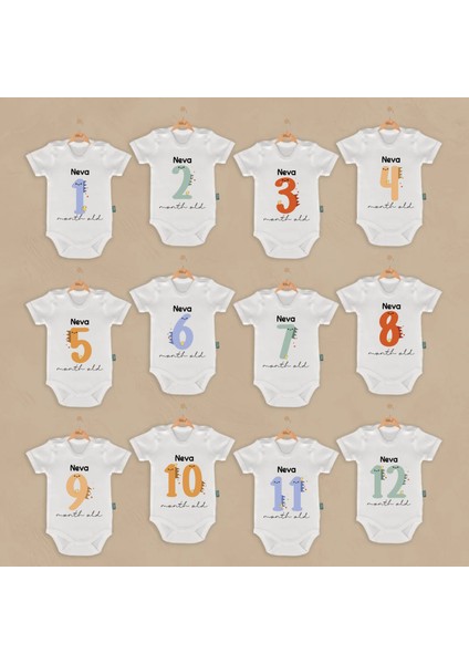 Kişiye Özel 12 Li Bebek Body & Zıbın