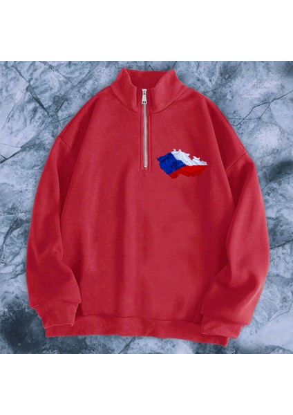 Bayrak Özel Grafik Baskılı Sweatshirt