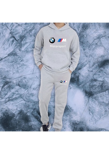 Içi Polar Mevsimlik Tüylenme Yapmaz Bmwmotorsport Kanguru Sweathirt- Eşofman Altı