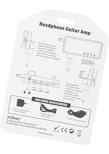 Elektro Gitar Fişi Mini Kulaklık Amfi Amplifikatör Pleksi Ses Kompakt Taşınabilir fiyatları