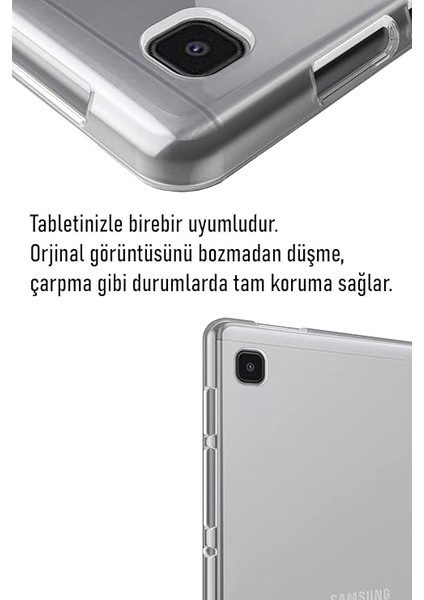 Samsung Galaxy Tab A9 + Plus 11 Inç Uyumlu Şeffaf Silikon Tablet Kılıfı Kapak X210 X215 X217 modelleri