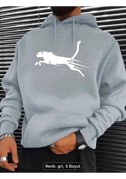 The Originals Kanguru Penye Şardonlu Özel Baskılı Sweatshirt