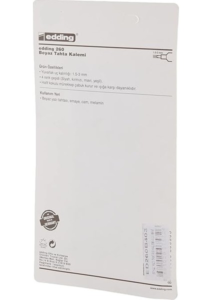 Turkey ED260B403 Beyaz Yazı Tahtası Kalemi modelleri