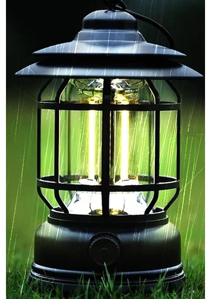 Kamp - Nostaljik LED Lamba - Kamp Lambası - Pilli modelleri