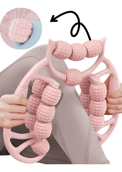 18 Tekerlekli Bacak Masaj Aleti, Pembe ve Yeşil Renk Seçenekleri