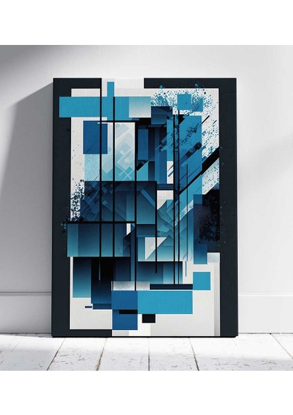 Soyut Siber Mimari Oturma Odası Salon Kanvas Tablo Duvar Resim