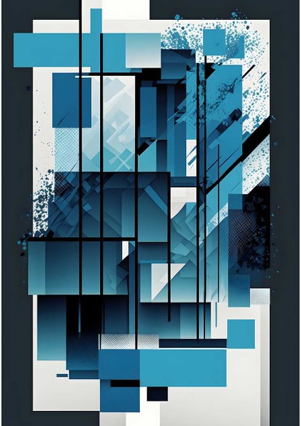 Soyut Siber Mimari Oturma Odası Salon Kanvas Tablo Duvar Resim fiyatları