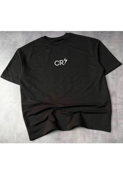 Unisex Yeni Sezon Cr7 Baskılı Pamuklu Oversize Tshirt