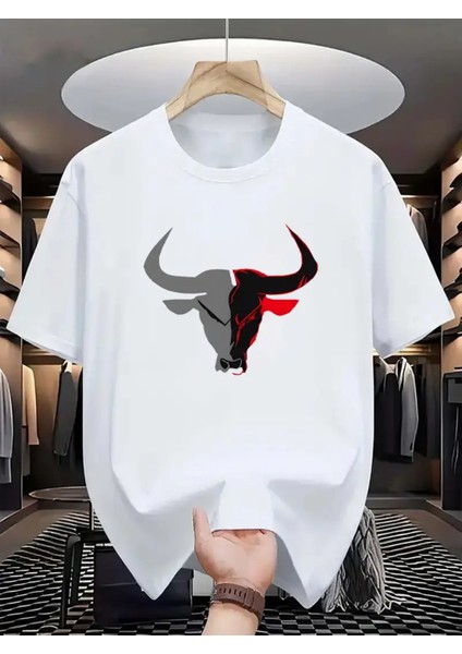 Erkek Casual Crew Yaka Kısa Kollu Polyester Örgü Kumaş