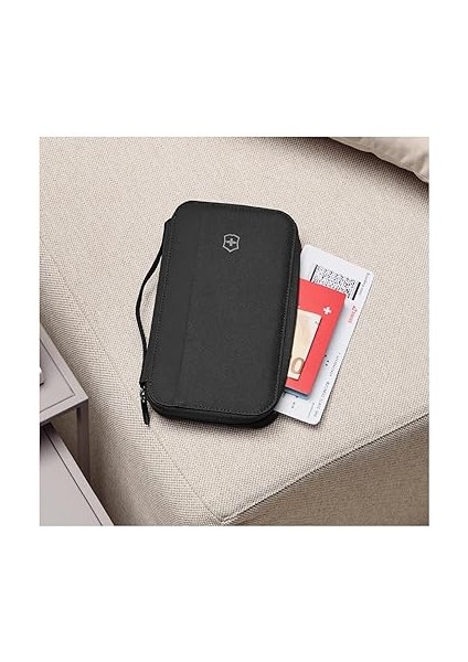 Seyahat Temelleri, Seyahat Organizatörü, Rfıd ile Fermuarlı Belge Tutucu, Siyah, Talla Única, Gündelik indirimleri