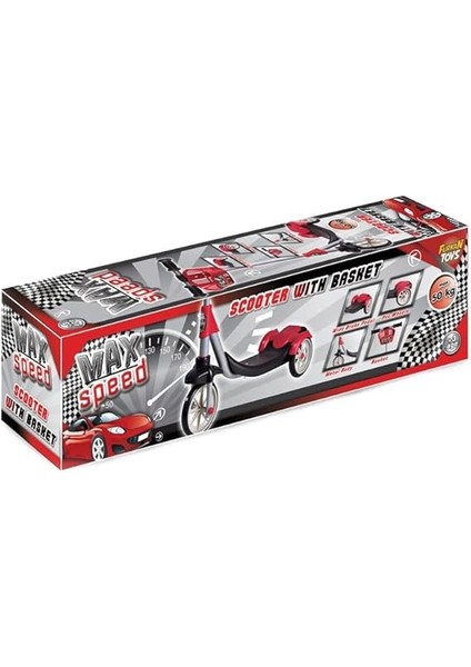 Wheels Max Speed 3 Tekerlekli Çocuk Scooter Frenli Sepetli Erkek Modeli fiyatları