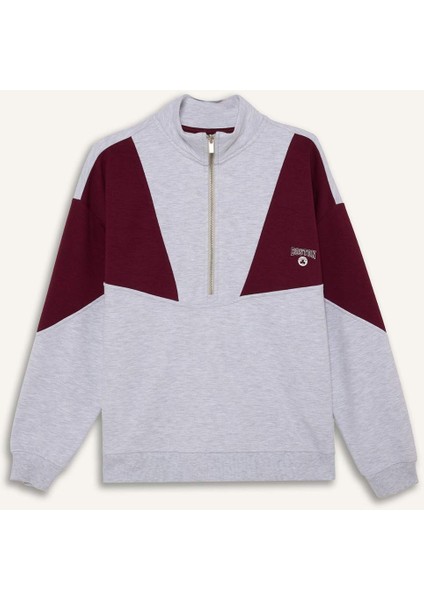 Nba Boston Celtics Oversize Fit Yarım Fermuarlı Modal Sporcu SWEATSHIRT G5482AX25AU