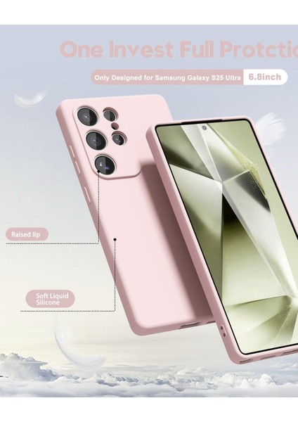 Samsung S25 Ultra Uyumlu Pembe Lansman Seri Liquid Silikon Kılıf, Darbe Emici Yumuşak Koruyucu Kapak indirimleri