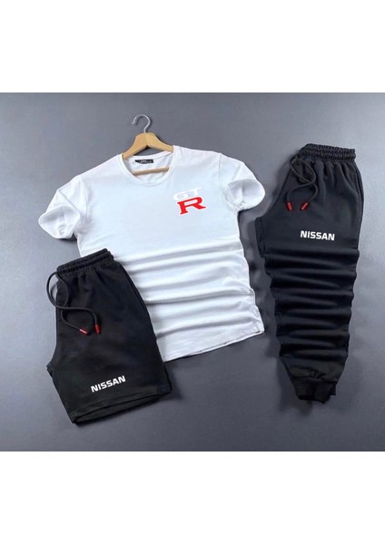 3lü Şort Eşofman Tshirt Chıcago Desenli Takım %100 Pamuklu Ürünler