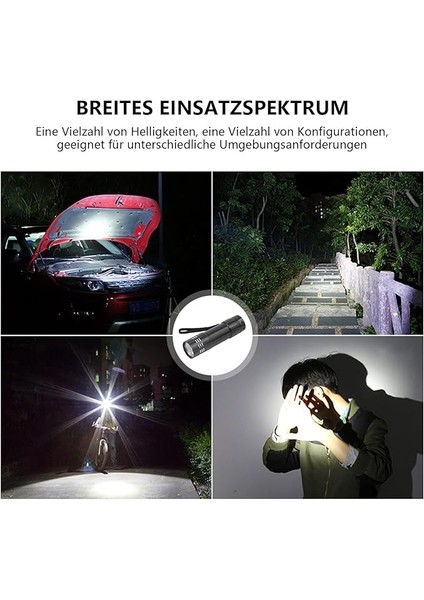 3 Adet Pilli Fener Metal Mini 9 Ledli Acil Durum Enerji Krizi Deprem Çantası Kamp modelleri