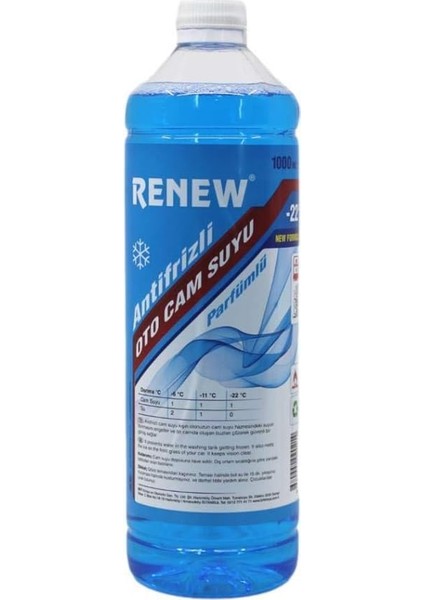 Parfümlü Antifrizli Oto Cam Suyu -22 Derece 1 Lt Konsantre