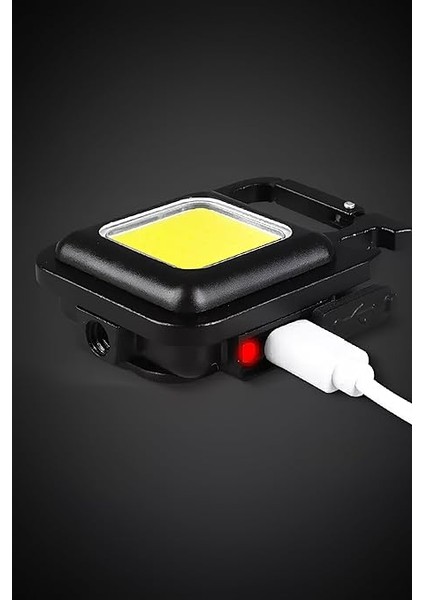 Mini LED El Feneri Su Geçirmez Şarjlı El Feneri Taşınabilir Kamp Feneri Cep Anahtarlık indirimleri