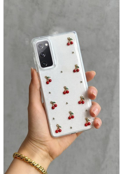Samsung S20 Fe Uyumlu – Epoksi Kiraz Desenli, Şeffaf, Darbe Dayanıklı Telefon Kılıfı indirimleri