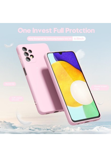 Samsung A32 Uyumlu – Pembe Lansman Seri Liquid Silikon Kılıf, Darbe Emici Yumuşak Koruyucu Kapak modelleri
