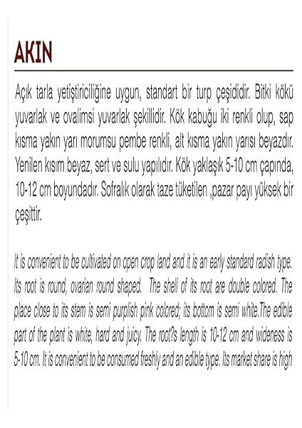 Tarım Ata Tohumu Yerli Beyaz Şalgam Turp 500 Adet Tohum fiyatları