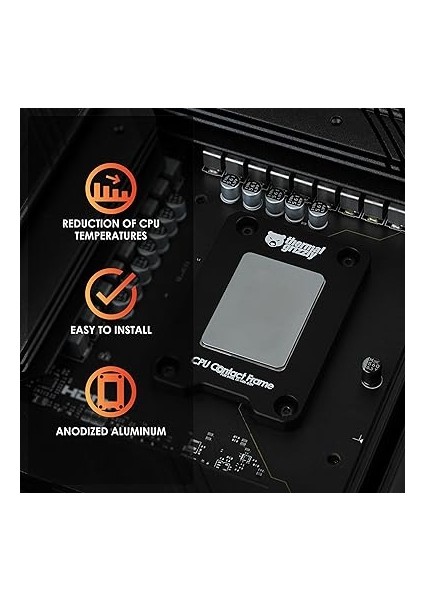 Grizzly - Cpu Kontak Çerçevesi Intel 13. ve 14. Nesil - Soğutma Performansını Artırmak Için Optimize Edilmiş Cpu Kontak Basıncı Için - Kolay Kurulum - DER8AUER Tarafından fiyatları