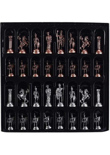 Orta Boy Metal Roma Satranç Taşı Antik