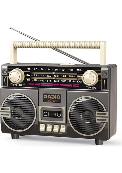 Trt Bandrollü Klasik Nostaljik Güneş Panelli Radyo Bluetooth Çift Hoparlör Antenli USB Hafıza Kartı fiyatları