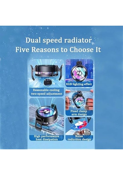 MT46 GT30 Profesyonel Rgb Turbo Fanlı Gaming Telefon Soğutucu Yarı Iletken Radyatör modelleri