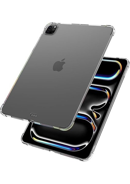 iPad Pro 11 Inç M4 Uyumlu Şeffaf Silikon Tablet Kılıfı Koruma Arka Kapak Köşe Korumalı A2836 2024 fiyatları