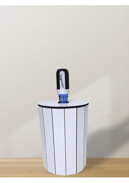 Ex Ahşap Damacana Sebil Kılıf Kutu Örtü Saklama Kutusu - Beyaz