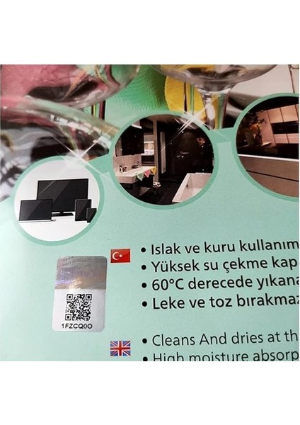 Baskılı 3' Lü Orjinal Microfiber Temizlik Bezi modelleri