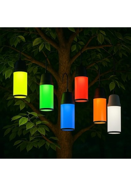 Ağaç Feneri 6'lı Set – 6 Renk – IP54 Suya Dayanıklı Dış Mekan Dekoratif Aydınlatma – E27 Duylu – Ampul Hariç – Bahçe, Ağaç, Teras, Etkinlik fırsatları