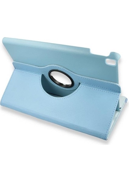 iPad 7.nesil 8. Nesil 9.nesil 10,2 Inch ile Uyumlu Kılıf 360° Dönebilen Standlı Lastikli 10,2 Inch Tablet Deri Kılıf Turkuaz