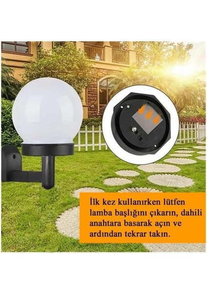 Solar Bahçe Lambası Beyaz - Güneş Enerjili Duvar Armatür (3 Adet) fırsatları