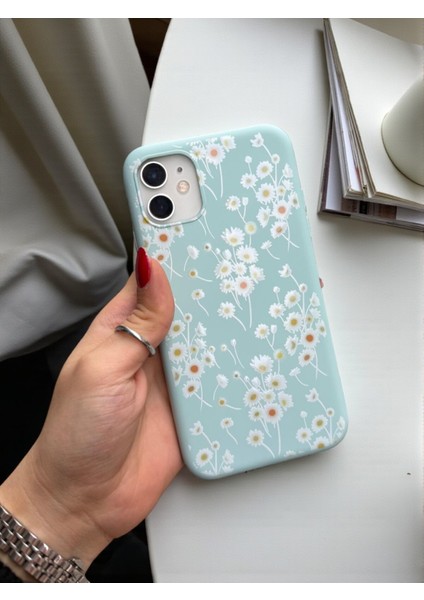 iPhone 11 Uyumlu Papatya Desenli Fıstık Yeşili Lansman Liquid Silikon Kılıf indirimleri