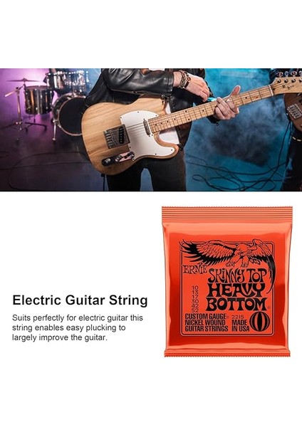 Gitar Telleri, Elektro Gitar Teli, Bakır Top Uçlu Hex Karbon Çelik Tel Enstrüman Aksesuarı, Akort Stabilitesi indirimleri