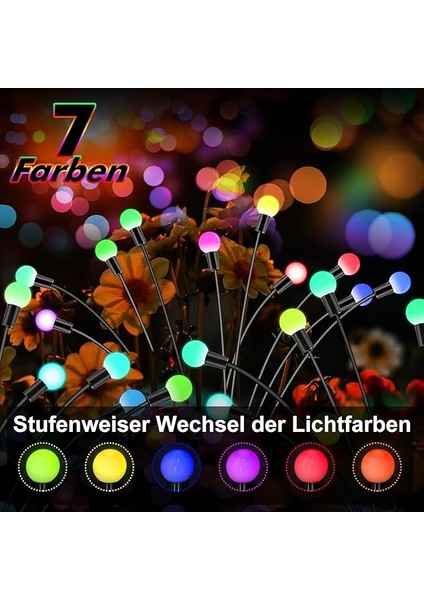 Dış Mekan Için Solar Lamba, 2 Adet, Güneş Enerjisiyle Çalışan Ateş Böceği Işığı, 16 Mini Küreli, Su Geçirmez, Çim, Avlu, Teras, Bahçe, Süs Eşyaları Için Solar Lamba, Hediyeler, modelleri