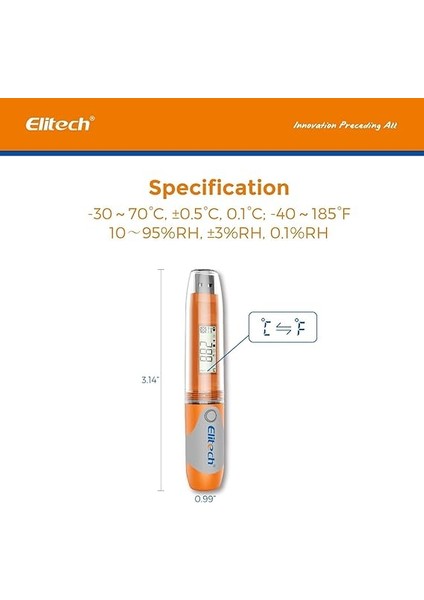 RC-51H Sıcaklık ve Nem Kayıt Cihazı | USB Girişli Datalogger | Otomatik Pdf Rapor indirimleri